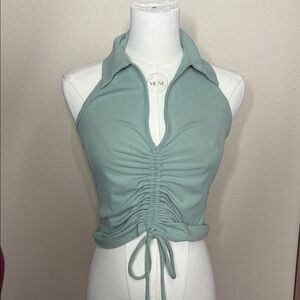 Women's Green Halter Top